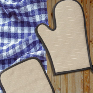 Ensemble De Gant De Cuisine Et De Manique Taupe