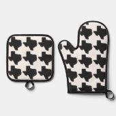 Ensemble De Gant De Cuisine Et De Manique Texas (Recto)