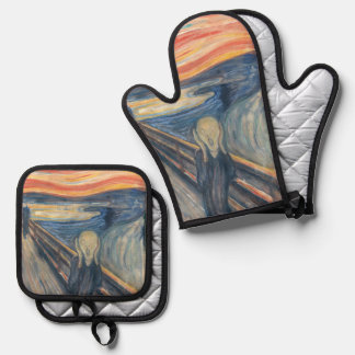 Ensemble De Gant De Cuisine Et De Manique The Scream