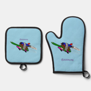 Ensemble De Gant De Cuisine Et De Manique Tortue volante