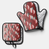 Ensemble De Gant De Cuisine Et De Manique Un (Recto/Verso)