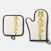 Ensemble De Gant De Cuisine Et De Manique Une poignée (Recto)