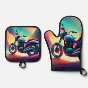 Ensemble De Gant De Cuisine Et De Manique vélo