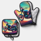 Ensemble De Gant De Cuisine Et De Manique vélo (Recto/Verso)