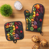 Ensemble De Gant De Cuisine Et De Manique Vêtements propres (De haut en bas)