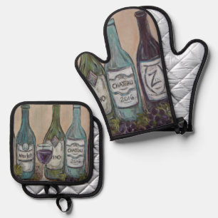 Ensemble De Gant De Cuisine Et De Manique Vino II