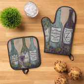 Ensemble De Gant De Cuisine Et De Manique Vino II (De haut en bas)