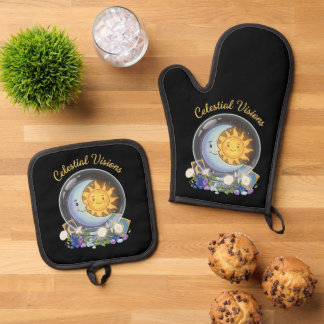Ensemble De Gant De Cuisine Et De Manique Visiones Celestes | Tarot Cristal Soleil et Lune M