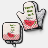 Ensemble De Gant De Cuisine Et De Manique Vous êtes un dans un melon (Recto/Verso)