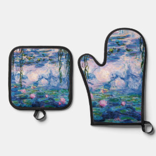 Ensemble De Gant De Cuisine Et De Manique Water Lilies by Claude Monet