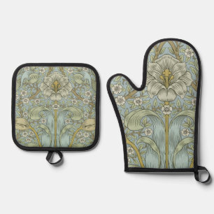 Ensemble De Gant De Cuisine Et De Manique William Morris Spring Thicket : Floral antique