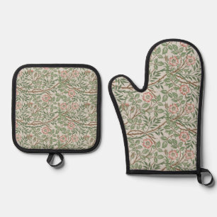 Ensemble De Gant De Cuisine Et De Manique William Morris Sweetbrie Floral Art Nouveau