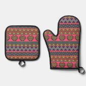 Ensemble de garde-chaleur Boho - Four Tribal Mitt  (Recto)