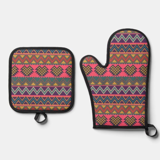 Ensemble de garde-chaleur Boho - Four Tribal Mitt  (Recto)