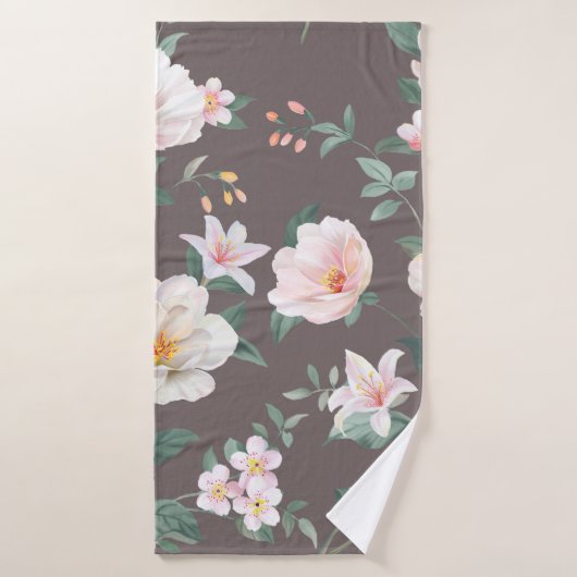 ensemble de haute qualité de fleurs d'aquarelles d (Serviette de bain)