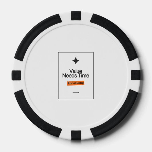 Ensemble de jetons de poker Focus Long – La valeur (Recto)