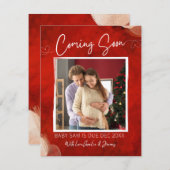 Ensemble de joie Noël grossesse faire-part (Devant / Derrière)