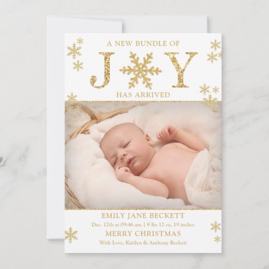 Ensemble De Joy Noël Faire-part de naissance (Devant)