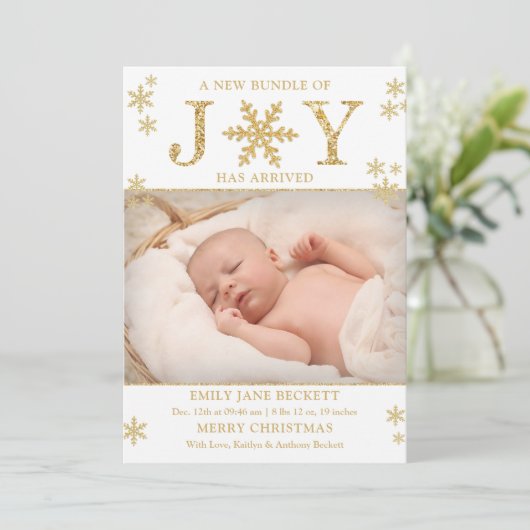 Ensemble De Joy Noël Faire-part de naissance (Debout devant)