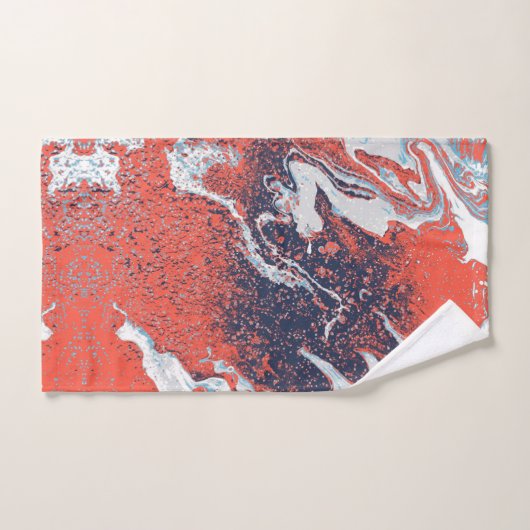 Ensemble de marbre abstrait de serviette de salle (Serviette à main)