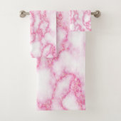 Ensemble de marbre rose de serviette (En situation)