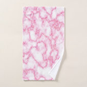 Ensemble de marbre rose de serviette (Serviette à main)
