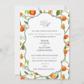 Ensemble de mariage orange Basil Green Invitation (Devant)