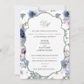 Ensemble de mariage tendre Basil Green Invitation (Devant)