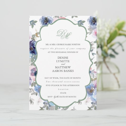 Ensemble de mariage tendre Basil Green Invitation (Debout devant)