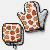 ensemble de mitt à four festif (Recto/Verso)