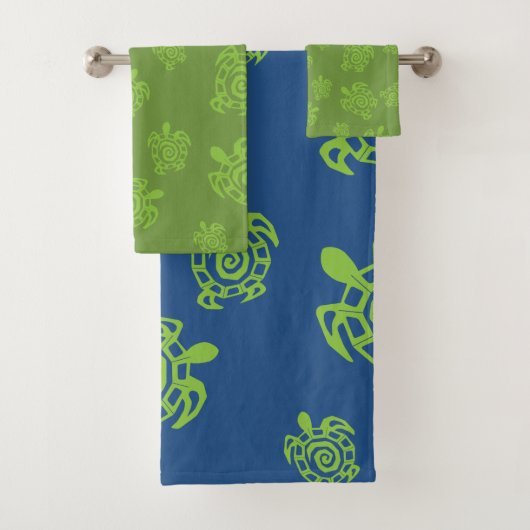 Ensemble de Motifs bleu et vert tortue (En situation)