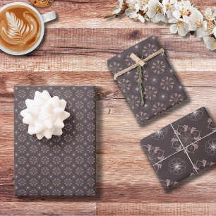 Ensemble de motifs floraux complexes - papier d'em