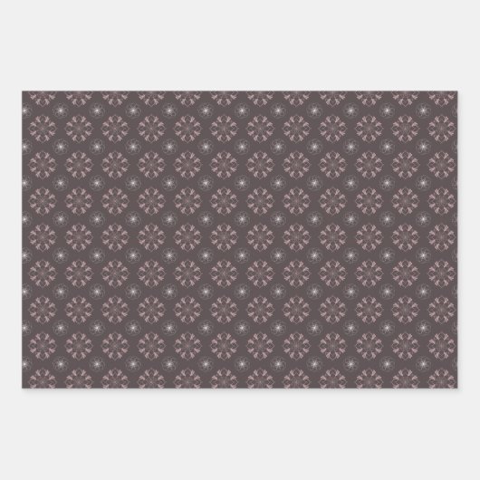 Ensemble de motifs floraux complexes - papier d'em (Devant 2)