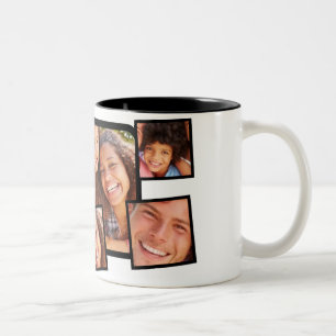 Ensemble de Mug Café Collage Photo Famille