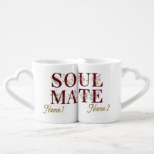 Ensemble de mugs personnalisés pour couple âme sœu