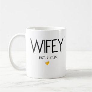 Ensemble de mugs Wifey Hubby Est • Mugs pour coupl