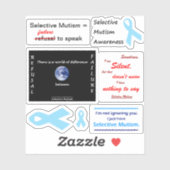 Ensemble de mutisme sélectif 1 Sticker en vinyle c (Feuille)