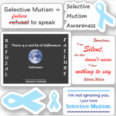 Ensemble de mutisme sélectif 1 Sticker en vinyle c (Devant)