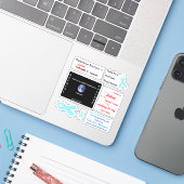 Ensemble de mutisme sélectif 1 Sticker en vinyle c (Ordinateur portable avec iPhone)