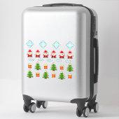 Ensemble de Noël Pixel Art Autocollant 2 (Sur valise)