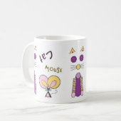 "Ensemble de nouveau" chat & souris Mug (Devant gauche)