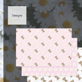 Ensemble de papier à envelopper à poitrine rose