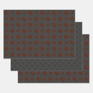 Ensemble de papier à envelopper Leo Mandala
