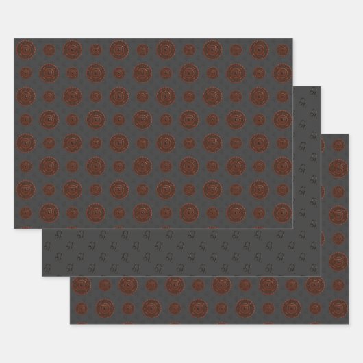 Ensemble de papier à envelopper Leo Mandala (Lot)