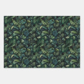 Ensemble de papier cadeau botanique vert Monstera  (Devant)