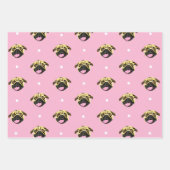 Ensemble de papier cadeau Chien Carlin (Devant)