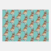 Ensemble de papier cadeau Corgi (Devant)