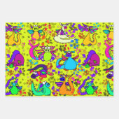 Ensemble de papier cadeau de dragon de dessin anim (Devant 3)