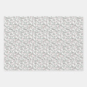 Ensemble de papier cadeau de Noël chic avec gui et (Devant)