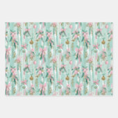 Ensemble de papier cadeau de Noël pastel (Devant)